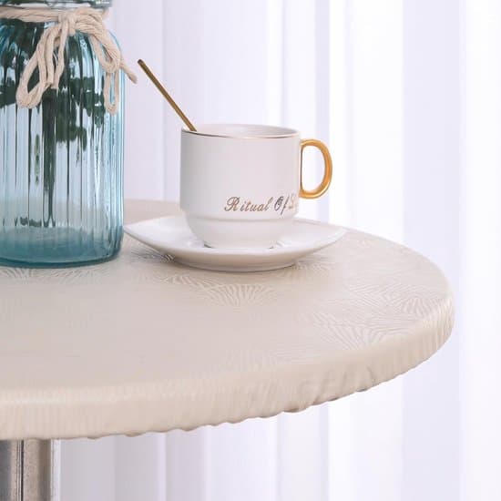 Elastisk vattentät rund duk - 80 cm - Beige