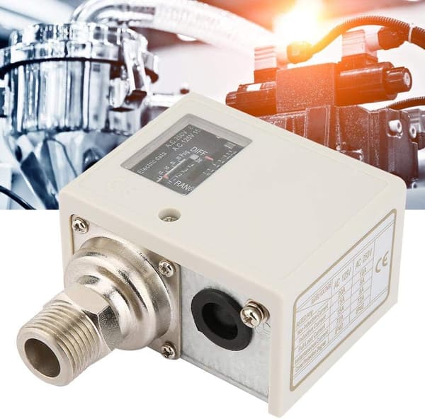 Tryckströmbrytare, G1/2'' elektronisk tryckkontrollbrytare, vattenpump, luftpump, kompressortryckregulator