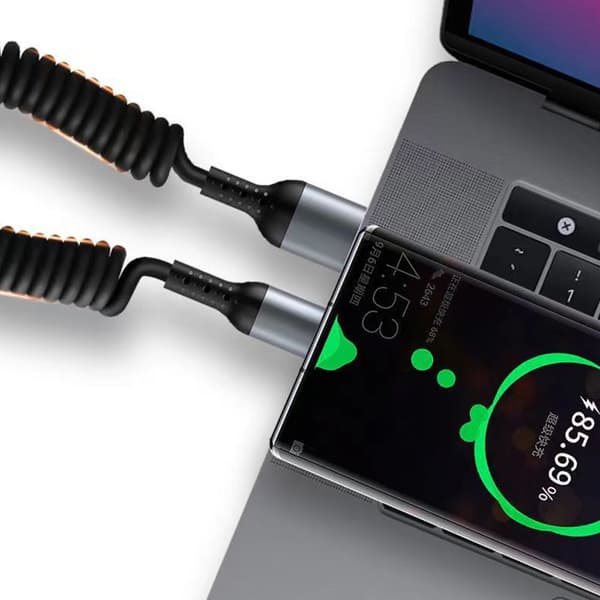 Spirale USB-C -pikalatauskaapeli