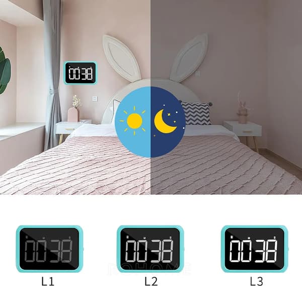 LED elektronisk timer digital timer køkken nedtællingspåmindelse (uden batteri)