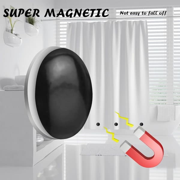 12-pack duschdraperimagneter, duschdraperiblystänger, duschdraperiband, duschdraperivikter, duschdraperitillbehör (svart)