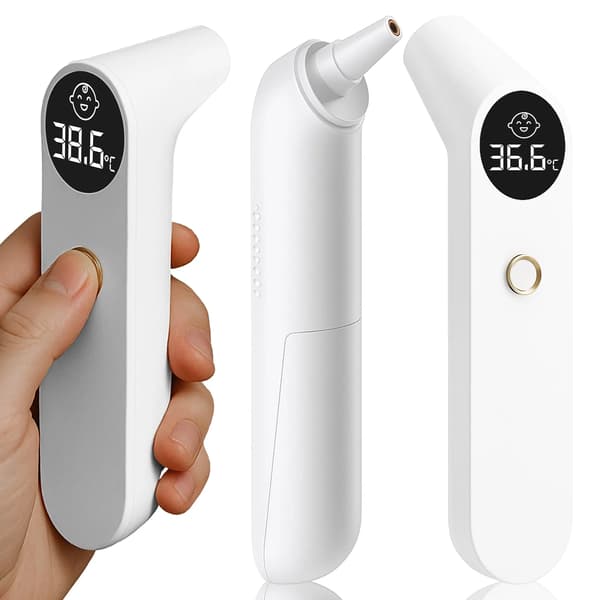 Infrarødt Termometer Digital Febertermometer Berøringsfrit Til Spædbørn & Voksne Pandetermometer LED Retro