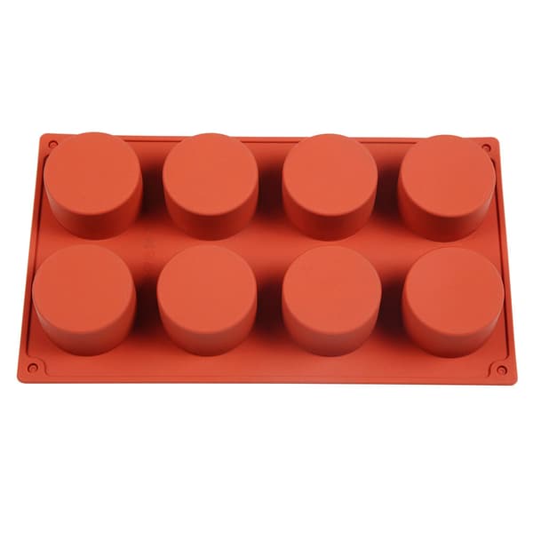 2x 8-hulrums bageplade silikoneform mini cupcake cookie bageform muffinform