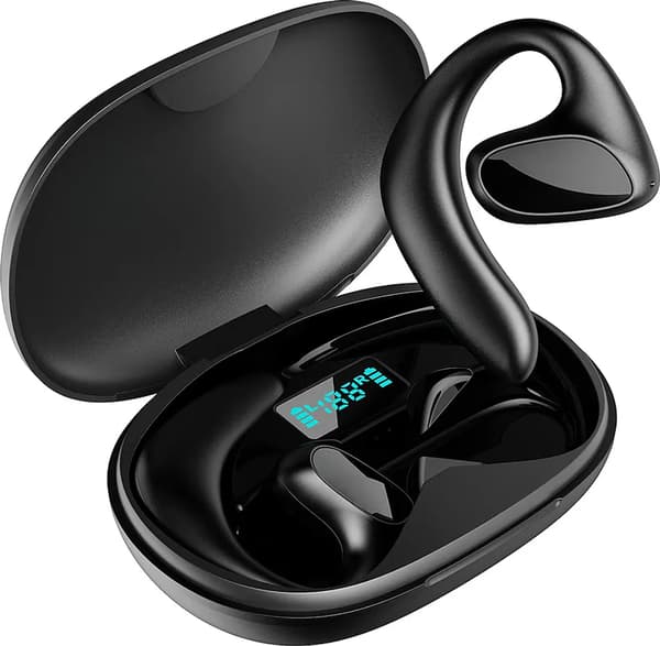 Bluetooth-øretelefoner 2-i-1 sprogoversætter In-Ear Trådløs 144 sprog Sort
