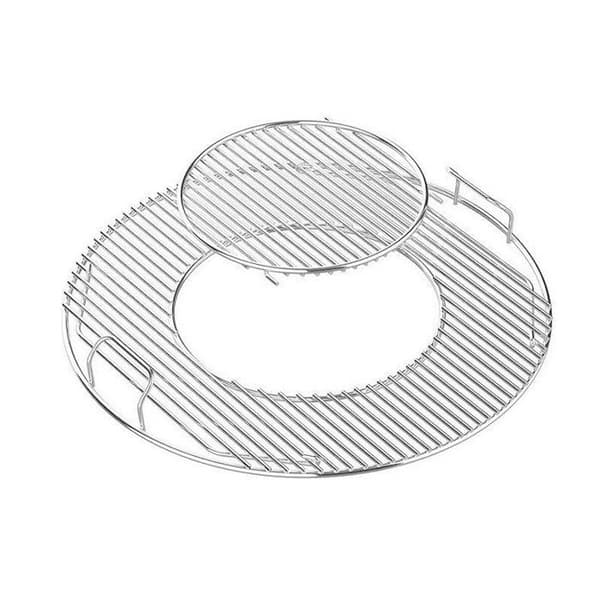 Bærbar rund BBQ-grill i rustfrit stål - 4,5 cm