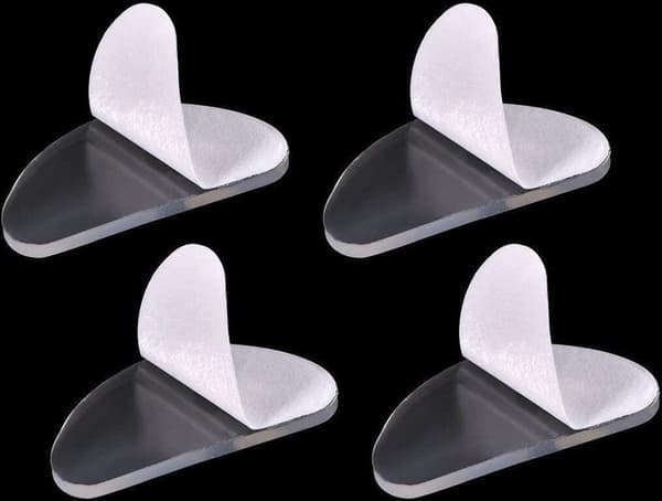 Näsdukar för glasögon, silikon, transparent, set om 5 par (19 mm)