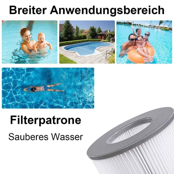 6 erstatningsfiltre til MSPA, boblebadstilbehør, boblebads-erstatningsfiltre til MSPA