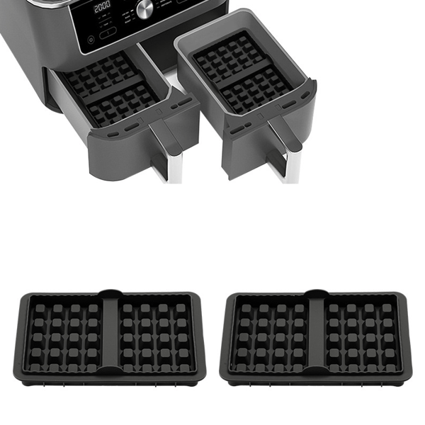 2-delt silikone vaffelform Ninja AF400 AF451 SL400 AF5 Airfryer - Sort
