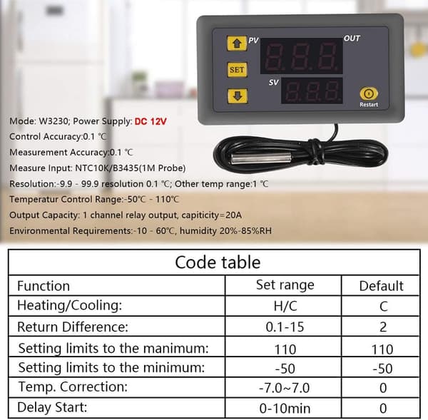 12V LED 10K NTC LED -50~110℃