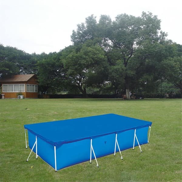 Tjock rektangulär poolöverdrag, dammtätt och regntätt, lämpligt för ovanmarkspooler (450*220cm)