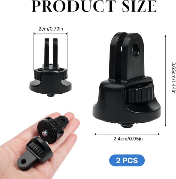 To-delt actionkamera-adaptersæt - til Insta360X5/GoPro
