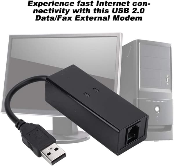 USB 56K Eksternt Opkalds-Stemme-Fax-Datamodem til Win7 Win8 Win10