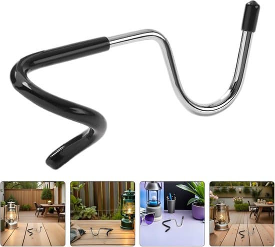 Tältljuskrokar - Campingkrokar - Utomhusbelysning - S-formad halkfri - 3-pack - Silver