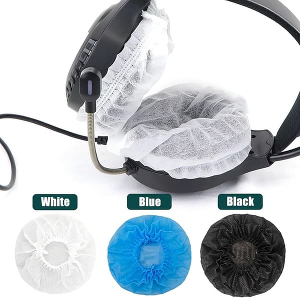 100-pack hörlursskydd med öronkuddar 10-12 cm (svart)