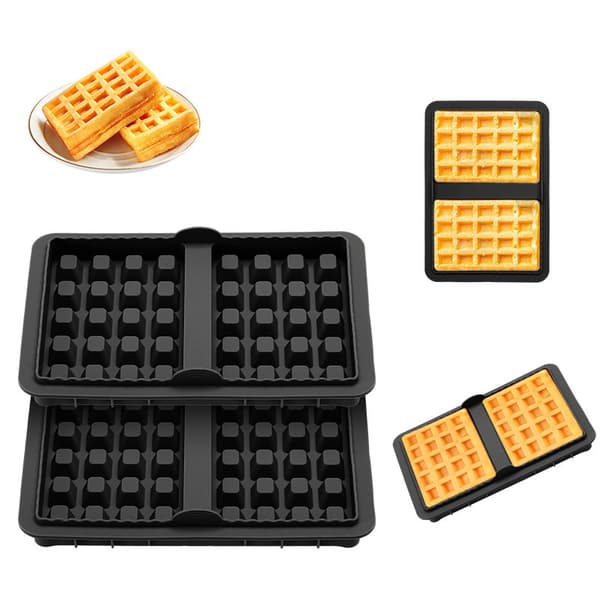 2-delt silikone vaffelform Ninja AF400 AF451 SL400 AF5 Airfryer - Sort