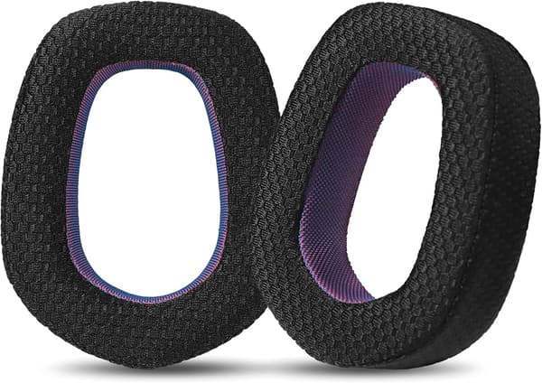 1 par sorte lilla åndbare mesh-ørekopper af skum med høj densitet til Logitech G435