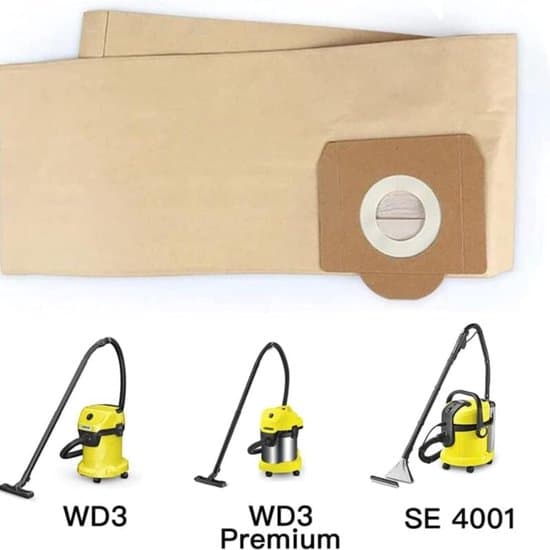 10-pack - Dammsugarpåsar i papper för Kärcher - Utbytbara ¥6.959-¥130.0