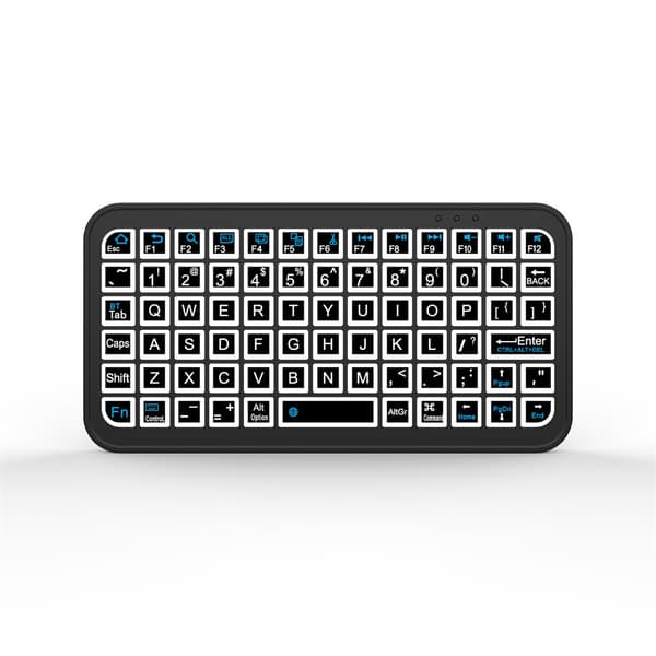 Mini trådløst tastatur Bluetooth-telefoner tablets farvebaggrundsbelysning