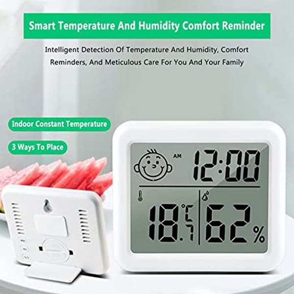 Digital inomhustermometer temp. & luftfuktighetsmätare mini LCD-termometer & hygrometer för växthus, barnrum, sovrum, kontor