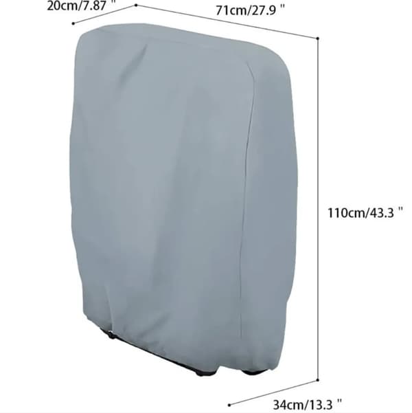 Trädgårdsstol, solstol, däckstol, fällstolsskydd, grå, 71*110 cm