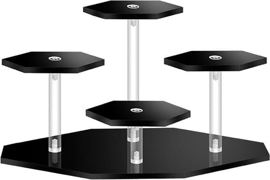 Sort 4-lags akryl display stander til parfumer, anime figurer og cupcakes