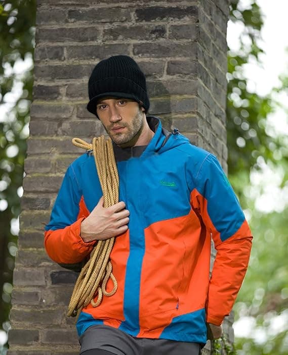 Vintermössa för män, varm tjock stickad brätte skidor