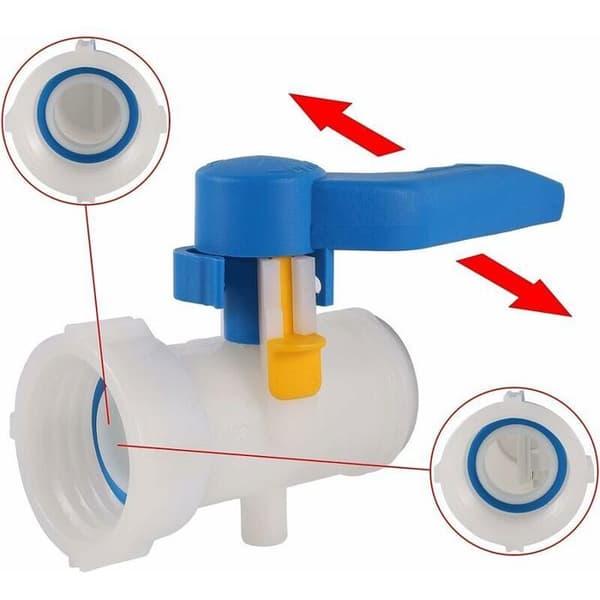 62 mm IBC Plastadapter 1000L Regnvandstankforbindelse DN40