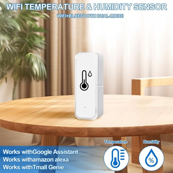 2-pack WiFi smart termometer, temperatur- och fuktighetssensor, trådlös temperatur- och fuktighetssensor