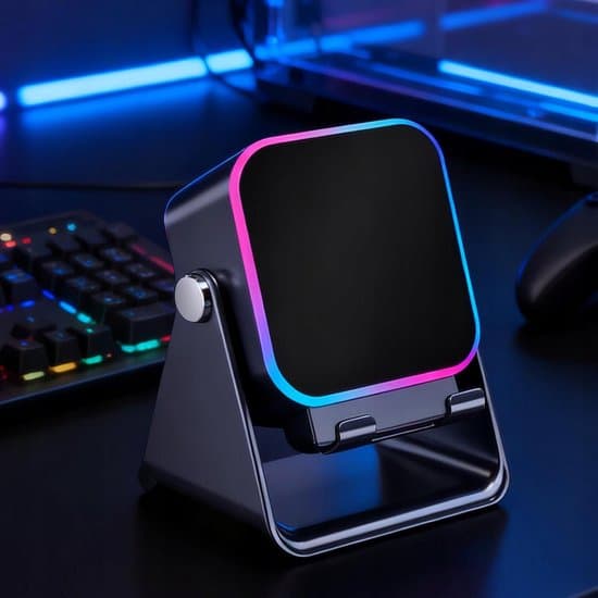 Trådløs Højttaler Magnetisk Bluetooth med Sensor Omgivelsesbelysning Dual Mode Induktion Bluetooth 5000mAh Sort 360 Justerbar
