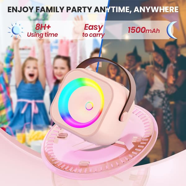 Karaokemaskin Barn Mini Bärbar Bluetooth Karaoke Högtalare