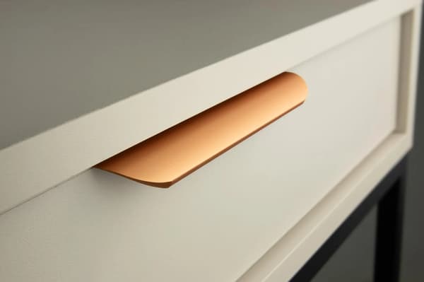 130 mm møbelgreb - 4-delt sæt, runde matsorte aluminiumsgreb til moderne møbeldesign.