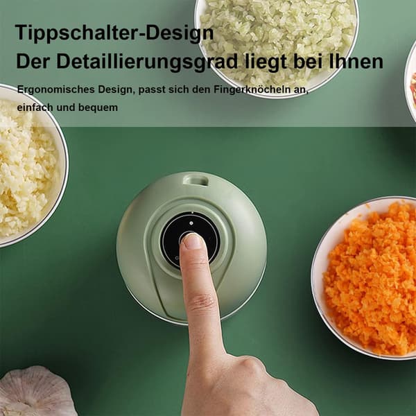 Elektrisk foodprocessor, 250 ml mini hvidløgskværn, grøntsagshakker, multifunktionel hakker