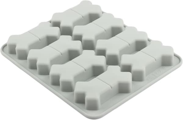 To knogleformede silikone slikforme, velegnet til slik, chokoladebagning og kagepynt.