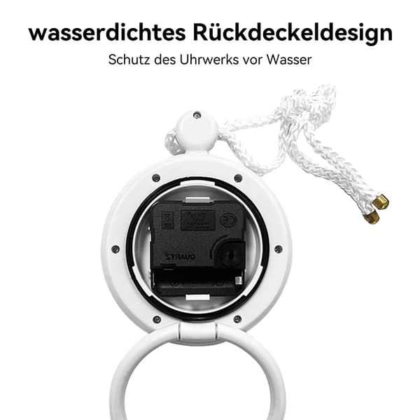 Badrumsklocka, duschklocka, liten WP badrumsklocka, duschtimer, väckarklocka, digital klocka, badrum köksväggklocka (vit)