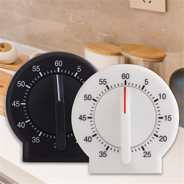 Liten rund timer för kokning av ägg, uppdragbar nedräkningstimer, påminnelse för studenter, studier och träning (2-pack, en storlek passar alla)