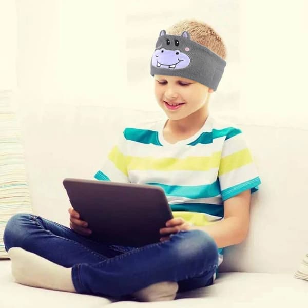 Bluetooth-sovhörlurar för barn, sömnögonmask, Bluetooth-pannband, Bluetooth 5.0 stereomusikspelare - Grå