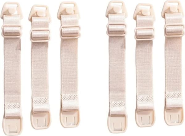 Justerbara amningsbehåband, 6-pack, beige