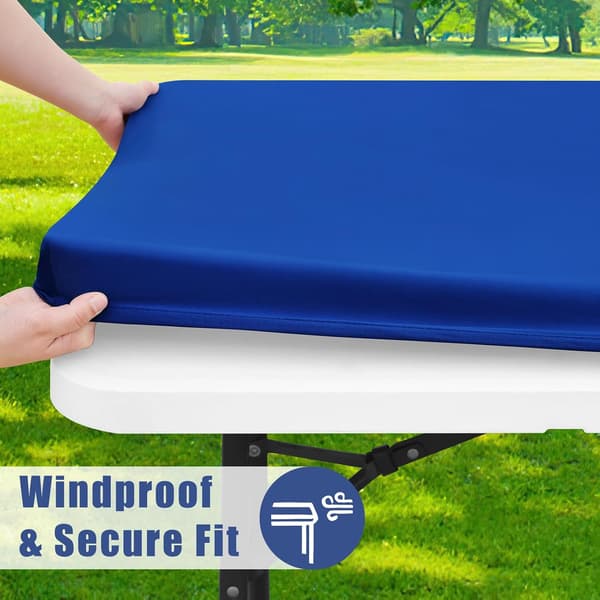 Stretch rektangulära dukar, 2-pack, 1,8 meter stretchdukar, för picknick, utomhusaktiviteter och fester. Maskintvättbar, stretch...