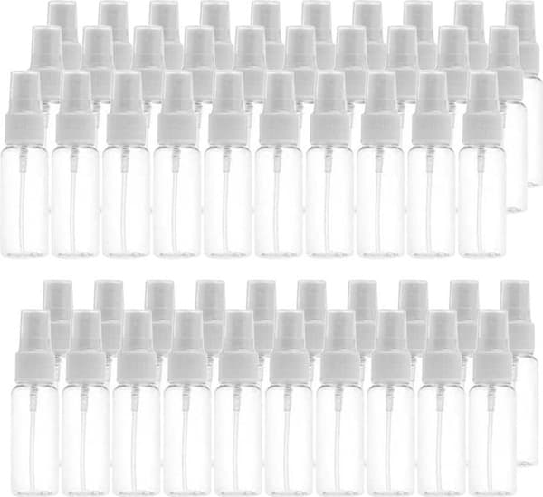 50 högkvalitativa tomma sprayflaskor med spruta, 30 ml parfymflaskor, fina resesprayflaskor - klar