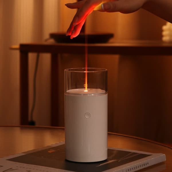 1 stk. Aroma Diffuser Aroma Diffuser Funktioner Bil Kontor Trådløs Luftfugter Lys Hvid