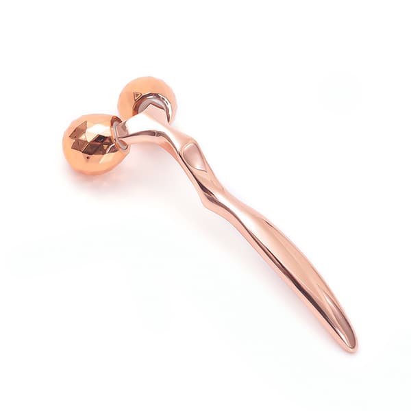 3D Mini Ansigtsmassager, kropsopstrammende, V-formet løfte-/slankeværktøj (Guld)