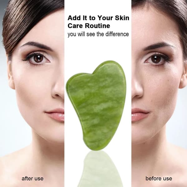 Jaderulle & Gua Sha-bräda set, jadematerial, anti-aging ansiktsvård