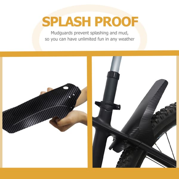2 st svarta plastcykeldäckskydd Cykelskärm MTB