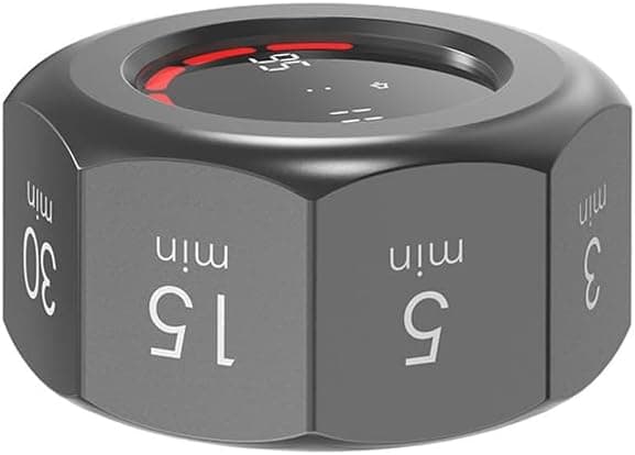 Multi-hexagonal kubetimer, 90-minutters digital timer-sensor med LED-skærm, 7 tidsstyringsværktøjer.