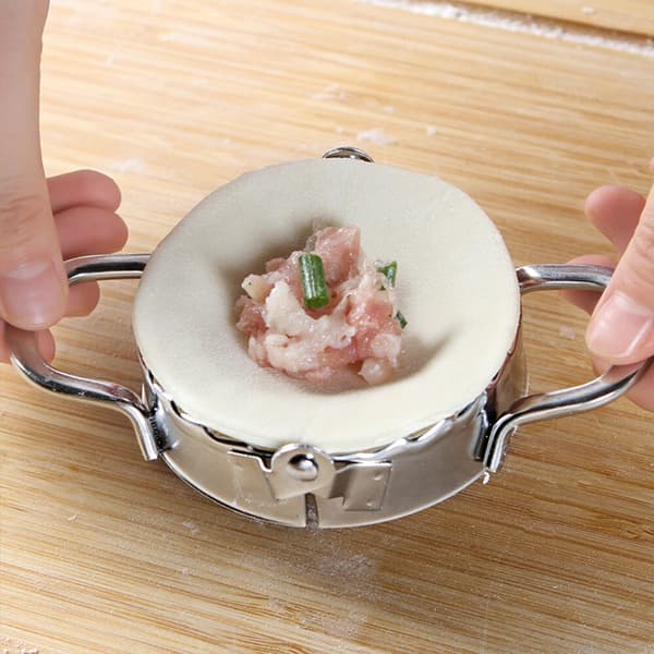 Dumpling Maker Form Dej Bagværk Værktøj Mel Ring Cutter Presse Rustfrit Stål