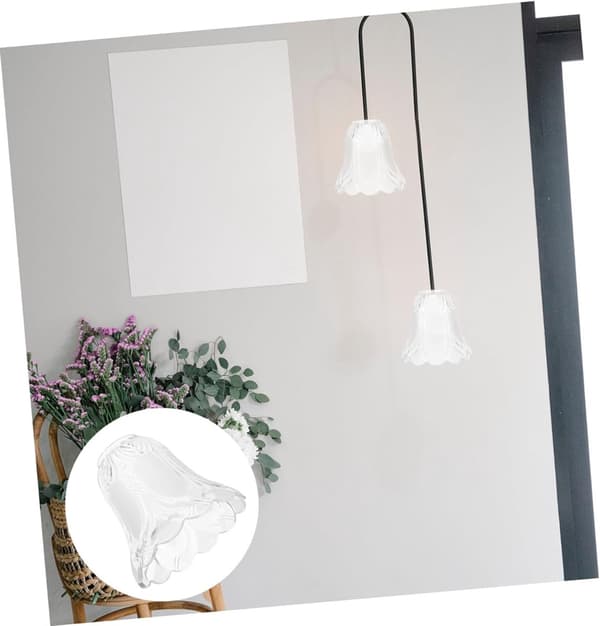 Glasskærm lysekrone - dekorativ - 1 stk