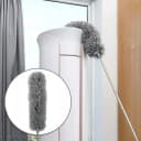 Mikrofiberdammvippa, teleskopisk, grå, 3 dammhuvuden