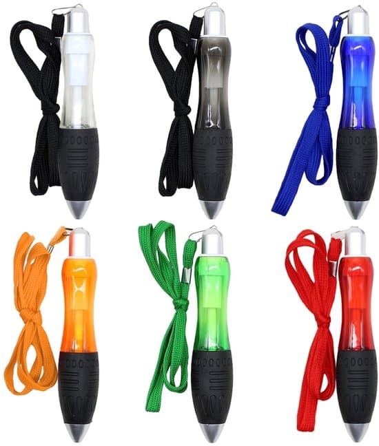 6-pack bredspetsade kulspetspennor - Ergonomisk design - 6 färger