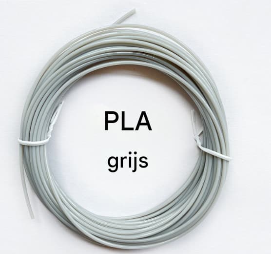Grå PLA 10m 3D-printplast, filamentmateriale, 3D-printfilament, 1,75 mm PLA.