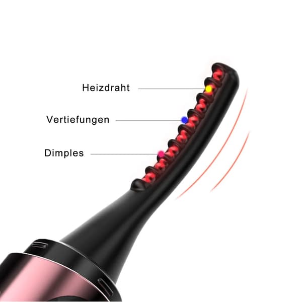 Opvarmet øjenvippebukker, USB-kam øjenvippebukker, fire temp. indstillinger